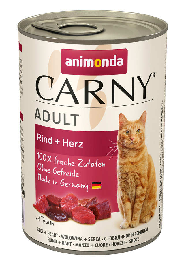 Animonda Carny - Adult Rind + Herz - 6 x 400 g - 1