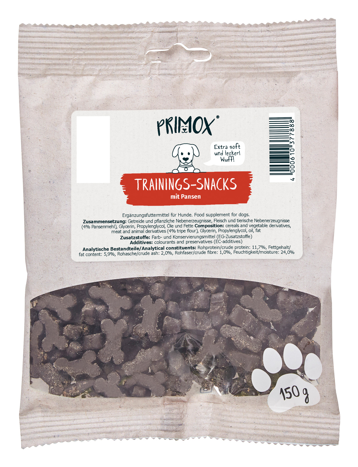 Primox - Trainingssnack mit Pansen 150g - 8 x 150g - 1