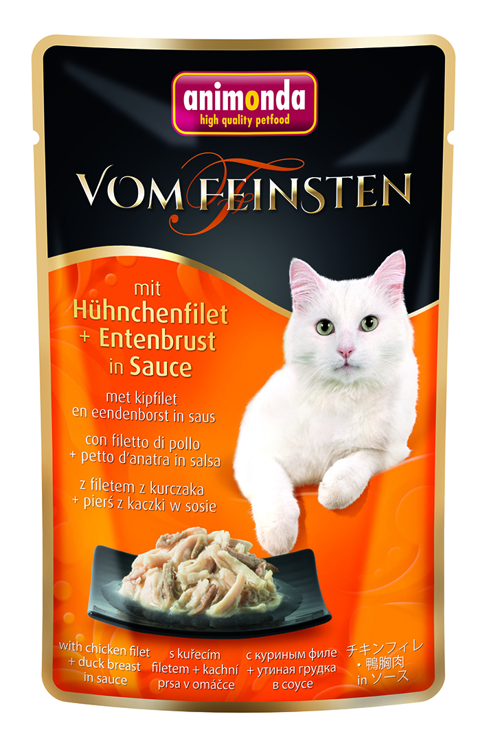 mit Hühnchenfilet + Entenbrust in Sauce