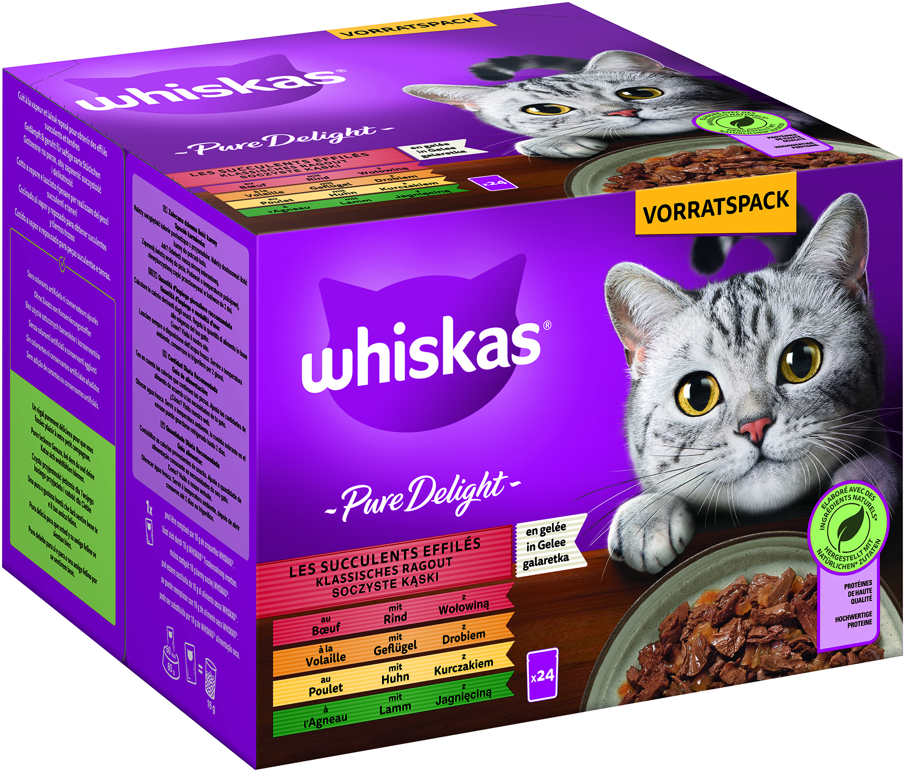 Whiskas - Whiskas Pure Delight Multipack Klassisches Ragout in Gelee - 2 x 2040 g - 1