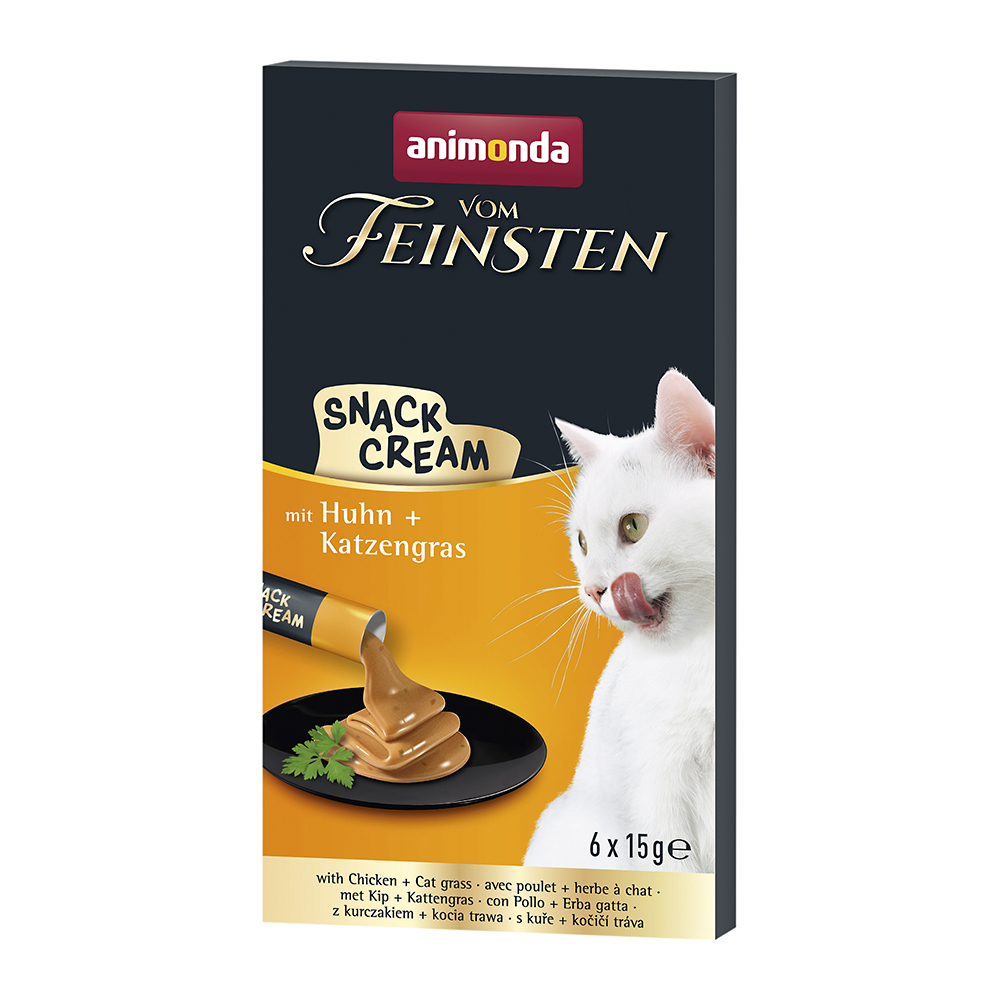 Snack Cream mit Huhn + Katzengras