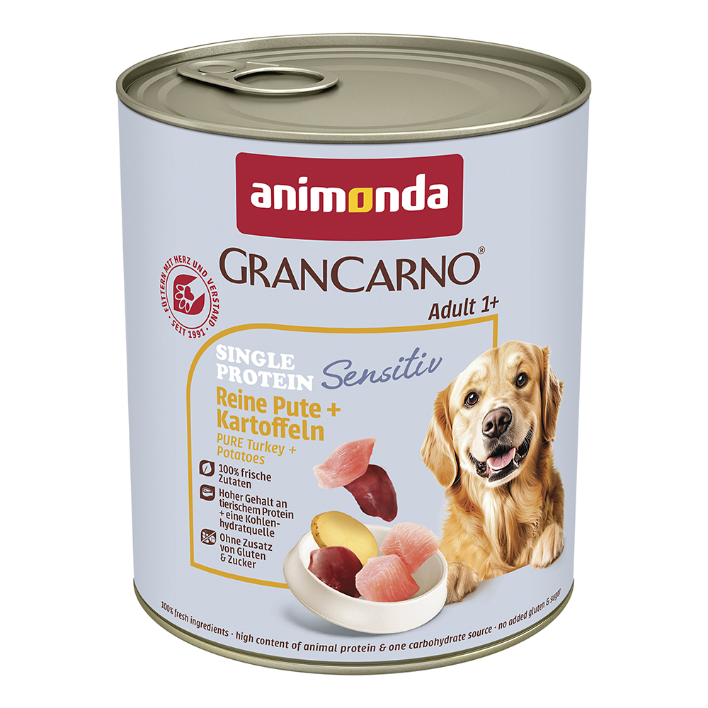 Animonda Gran Carno - Sensitive Pute + Kartoffel - 6 x 800 g - 1