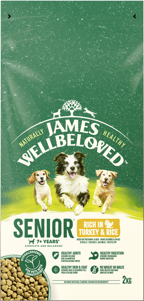 James Wellbeloved - Senior Reich an Truthahn & Reis - 3 x 2kg - 1