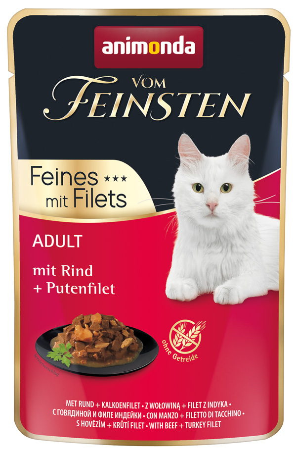 Animonda Vom Feinsten - mit Rind und Putenfilet - 18 x 85 g - 1