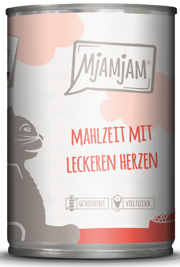 Mahlzeit mit leckeren Herzen