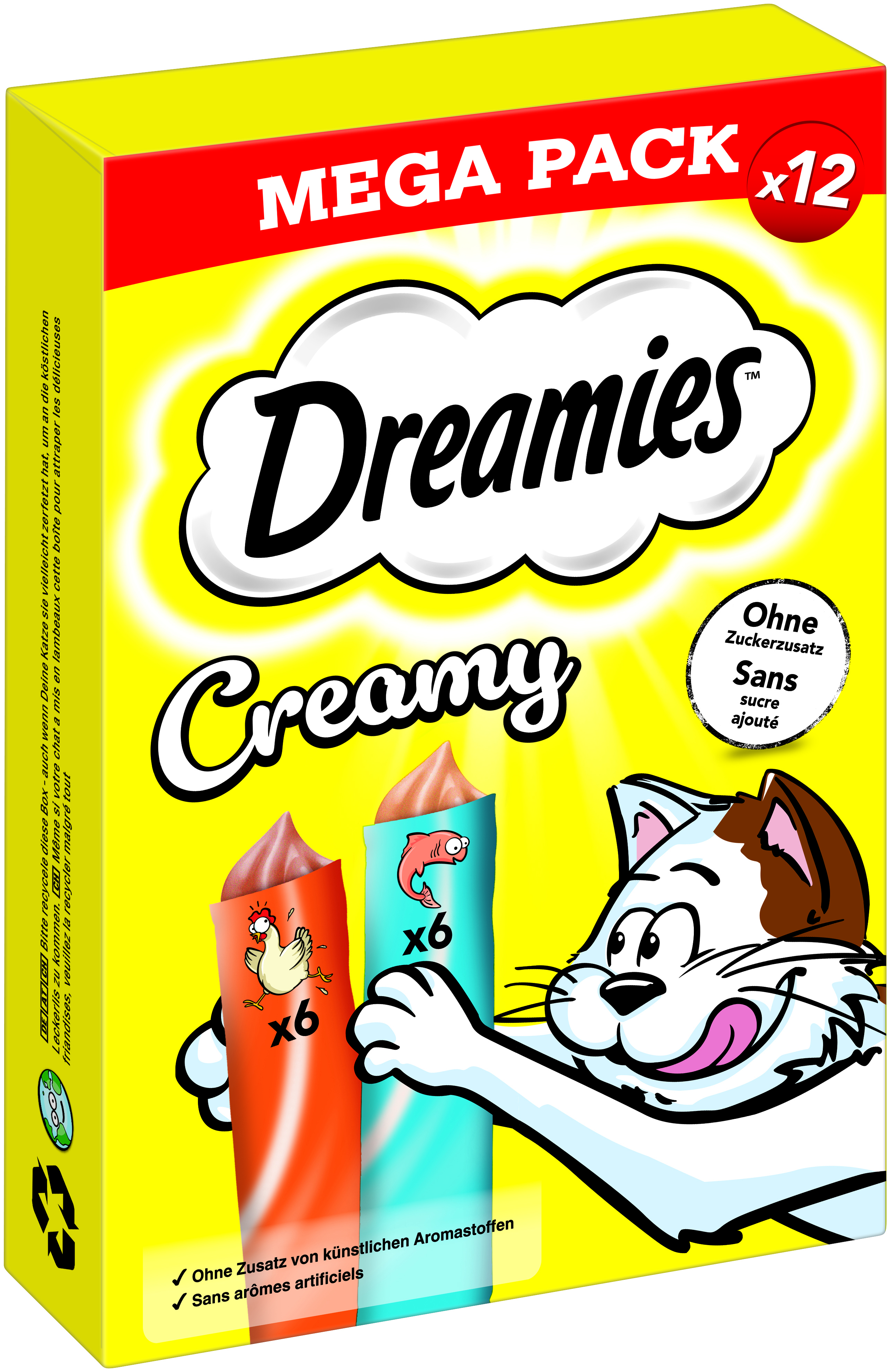 Katzenleckerli Creamy mit Huhn & Lachs