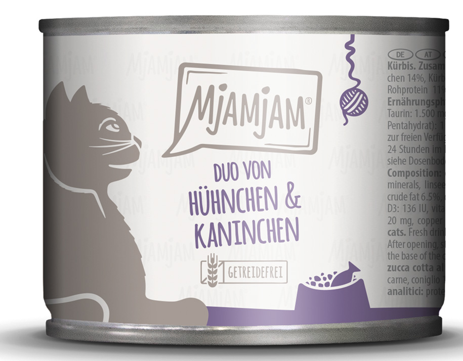 DUO von saftigem Hühnchen & Kaninchen an gedämpftem Kürbis
