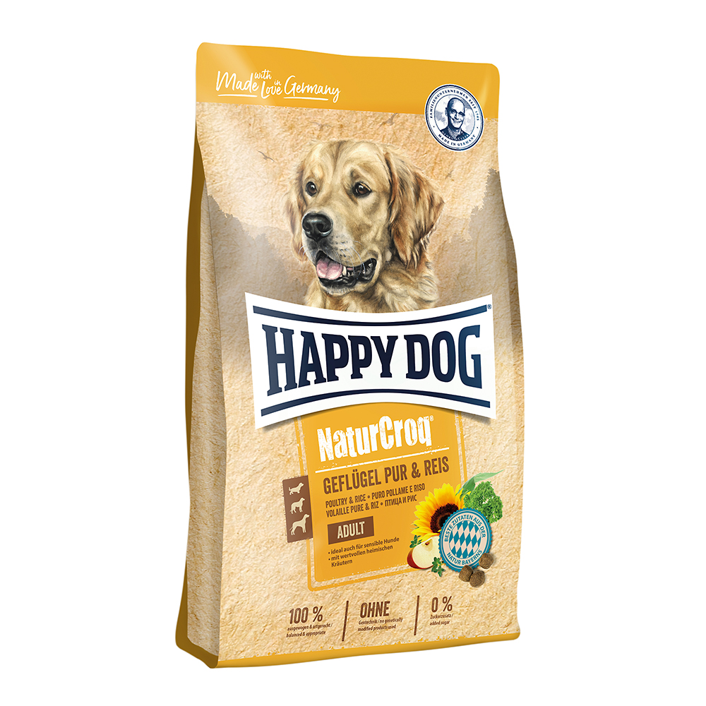 Happy Dog - NaturCroq Geflügel pur & Reis - 1