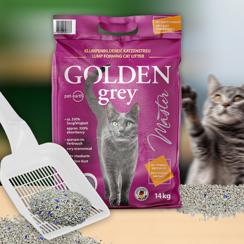 Golden Choice - Golden Grey Master Katzenstreu - 1 x 14 kg - 4