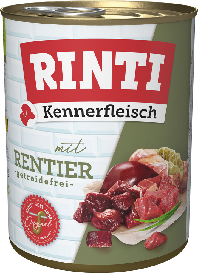 Rinti - Kennerfleisch Rentier - 12 x 800 g - 1