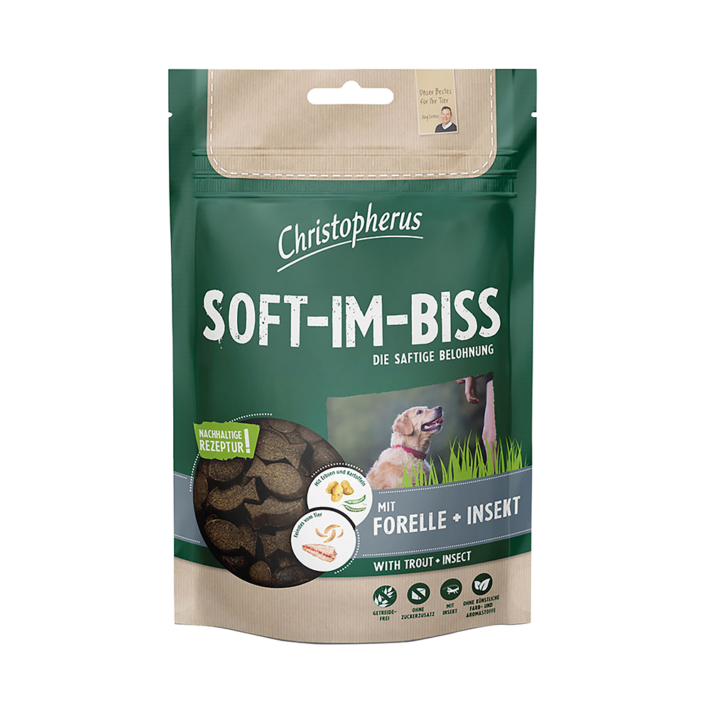 Soft im Biss mit Forelle & Insekt