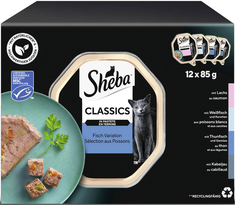 Sheba - Multipack Classics in Pastete Fisch Variation MSC - 5