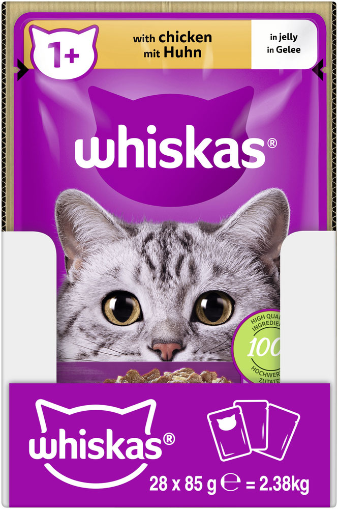 Whiskas - Whiskas 1+ mit Huhn in Gelee - 28 x 85g - 4