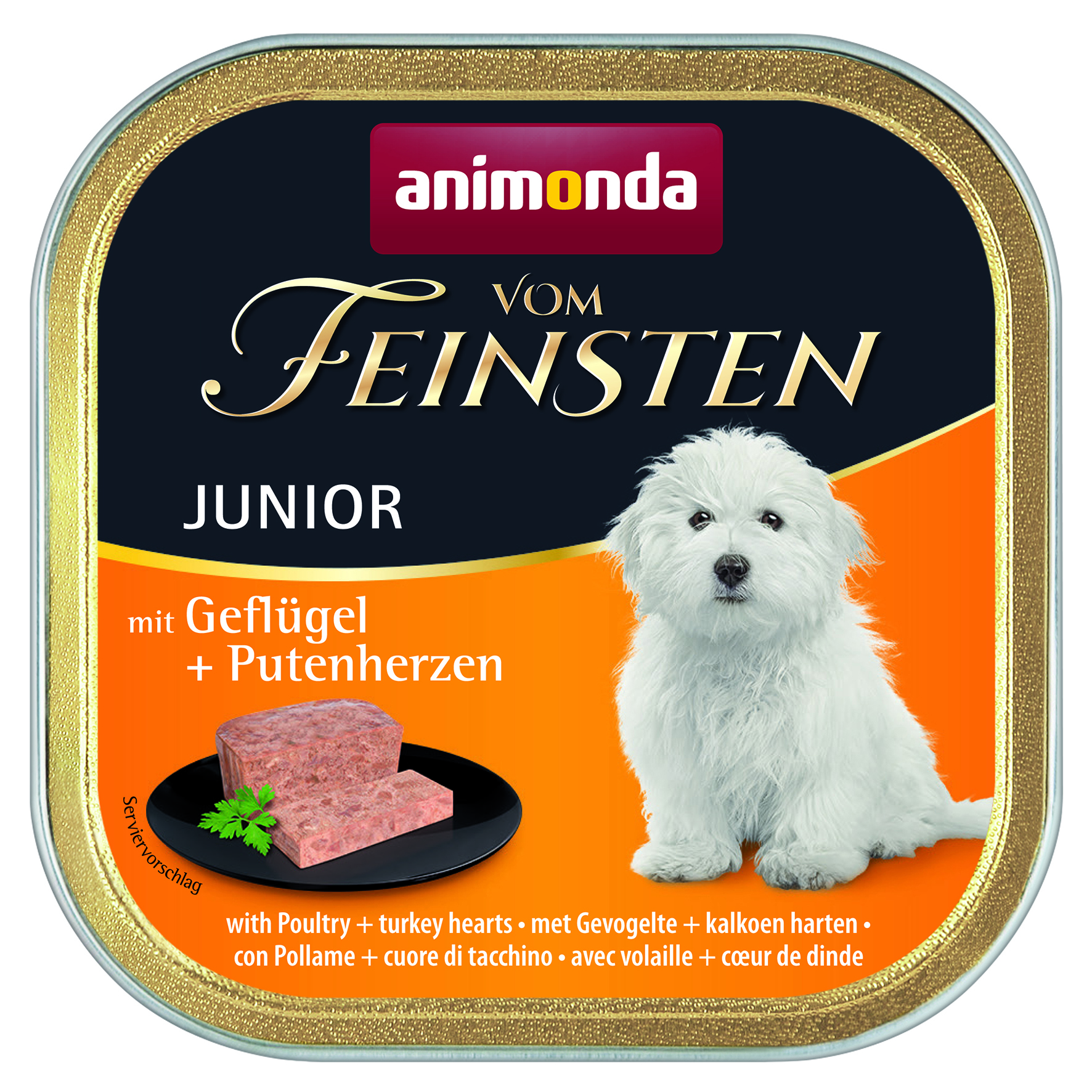 Junior mit Geflügel + Putenherzen