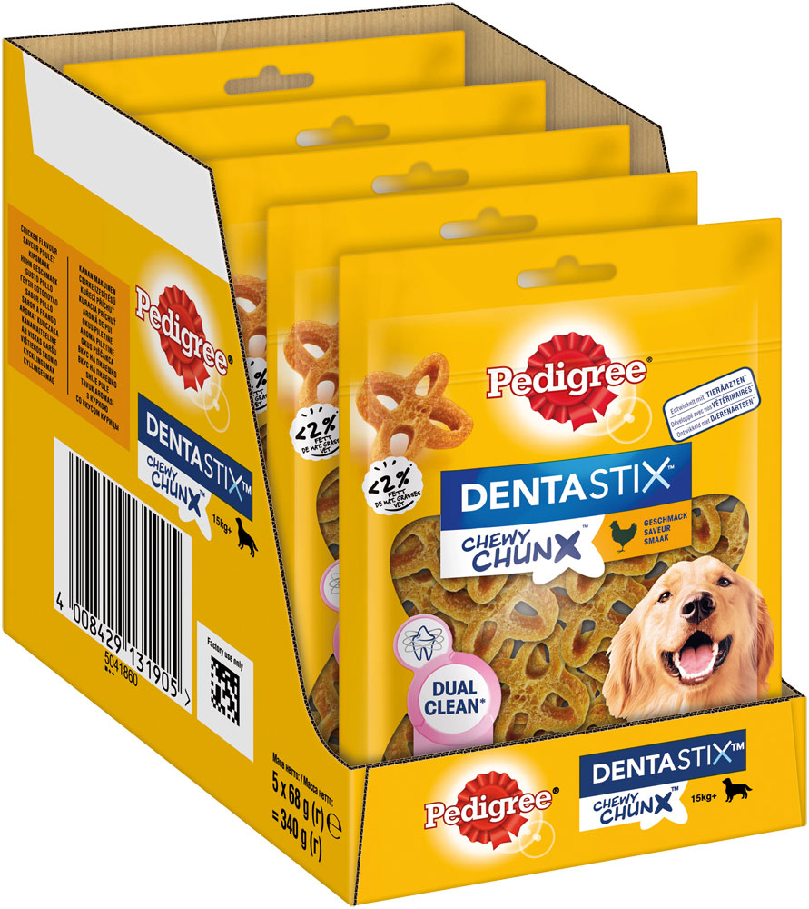 Pedigree - Dentastix Chewy Chunx mit Huhn Max - 5 x 5 Stück - 3