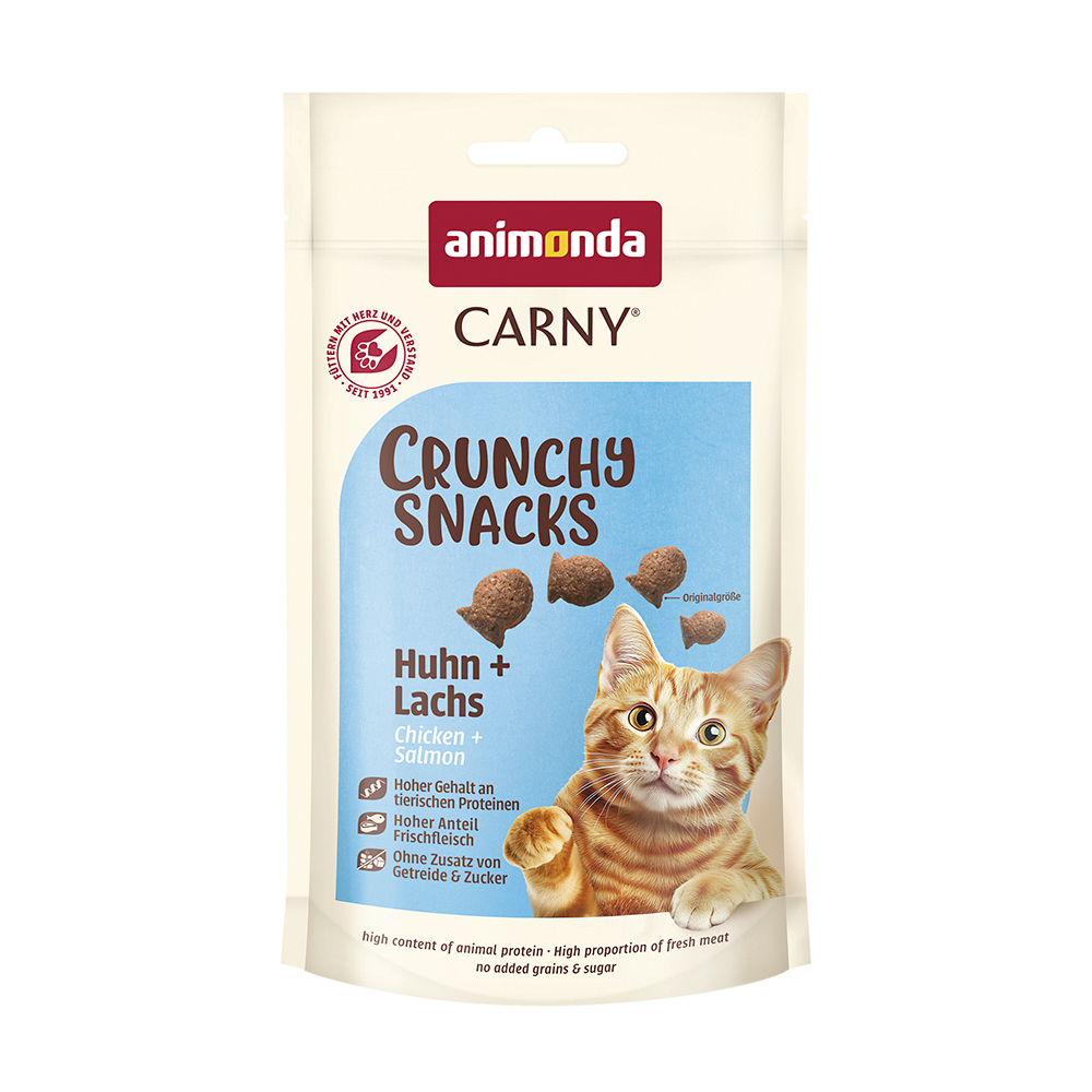 Animonda Carny - Crunchy Huhn + Lachs - 10 x 50 g - 1