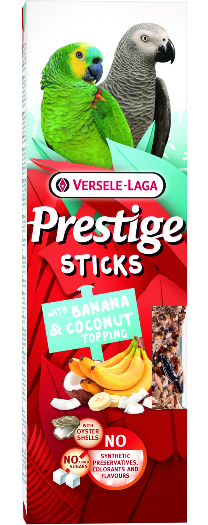 Prestige Sticks Papageien mit Banane & Kokostopping