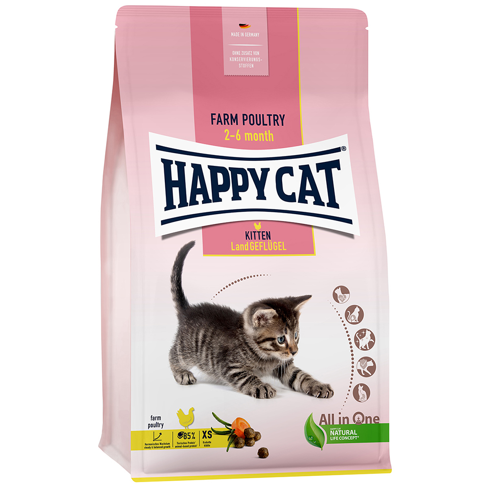 Happy Cat - Young Kitten Land Geflügel - 6 x 300 g - 1
