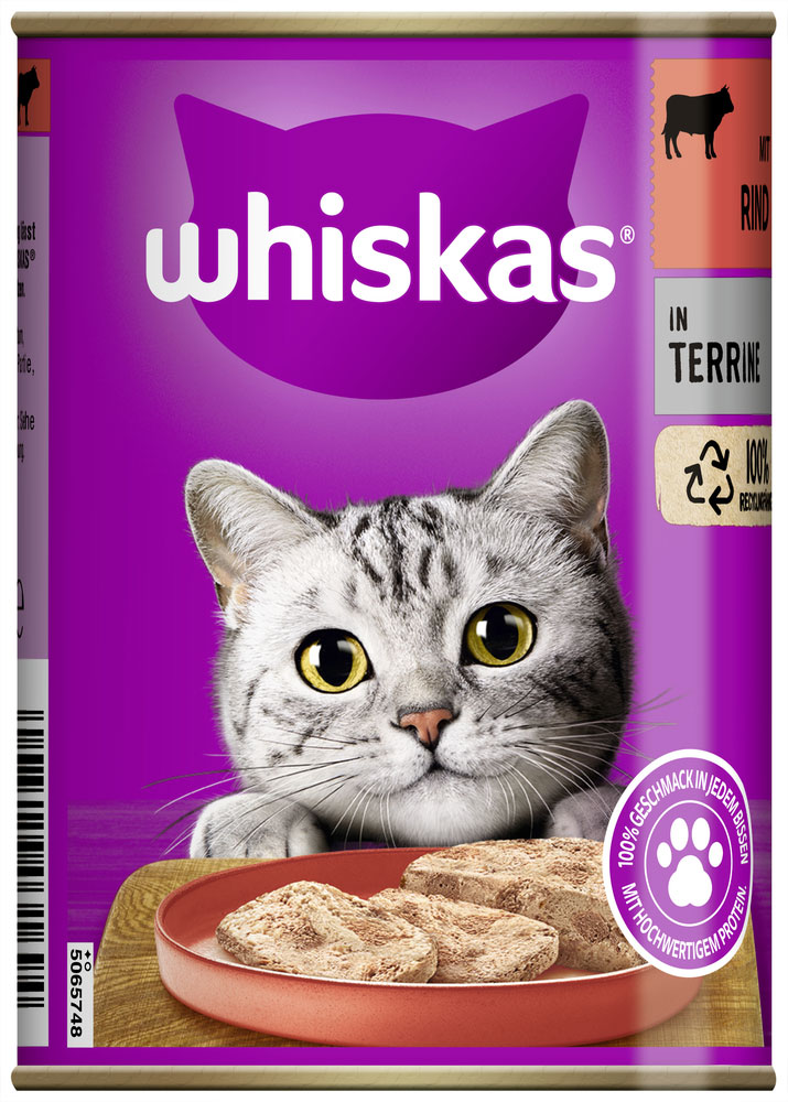 Whiskas - 1+ mit Rind in Terrine 4g - 12 x 400g - 2