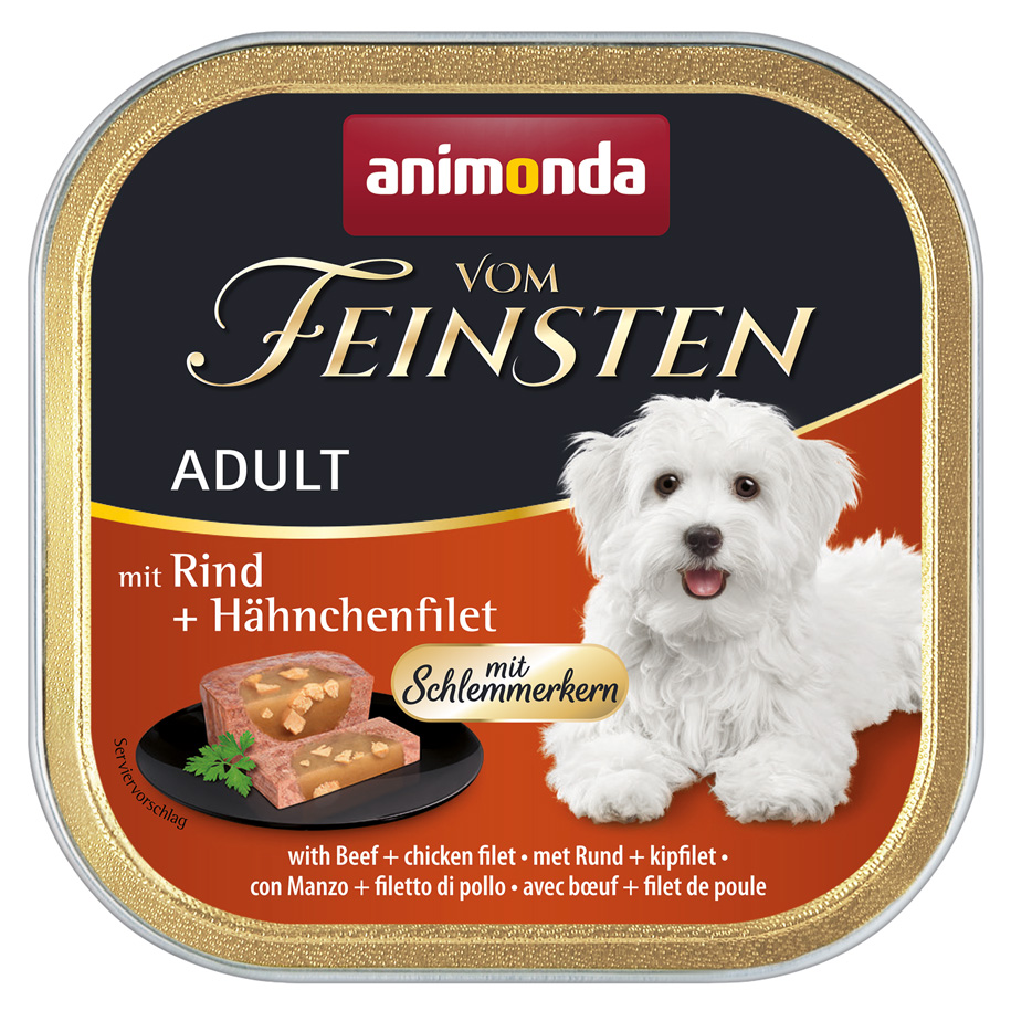 Animonda Vom Feinsten - Adult mit Rind & Hähnchenfilet - 22 x 150 g - 1