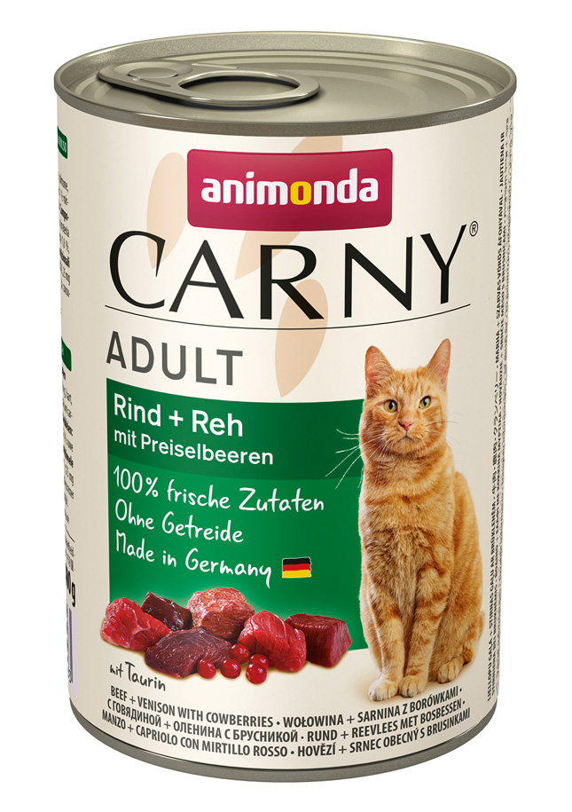 Animonda Carny - Adult Rind + Reh mit Preiselbeeren - 6 x 400 g - 1