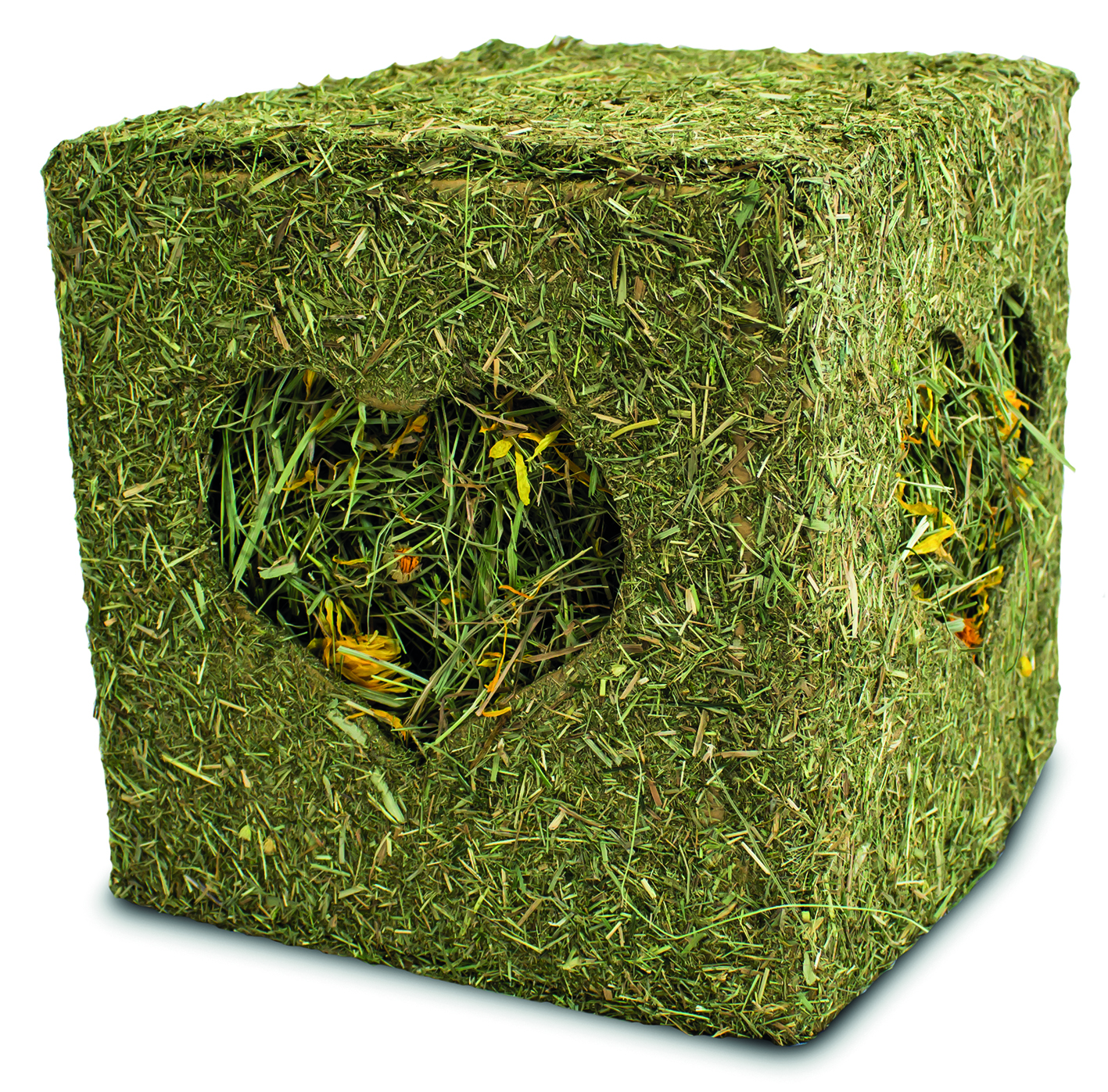 JR Farm - Heu Würfel gross mit Blüten - 1 x 450 g - 2