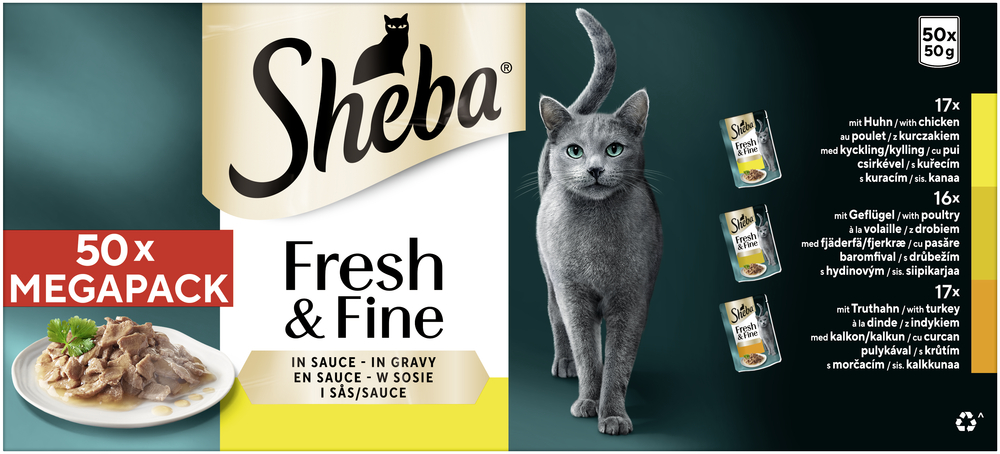 Sheba - Fresh & Fine Multipack 3 Vareitäten - 1 x 2500g - 1