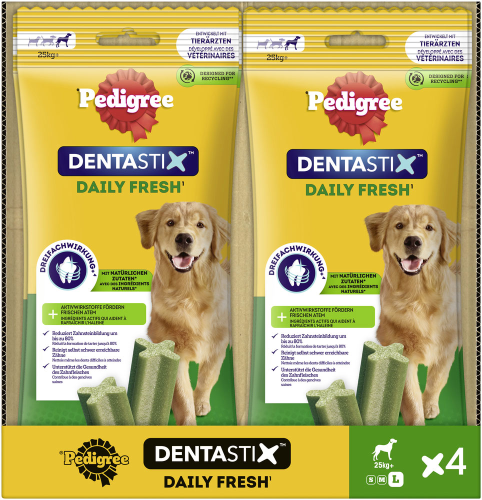 Pedigree - Denta Stix Daily Fresh - Für große Hunde - 14 x 4 Stück - 4