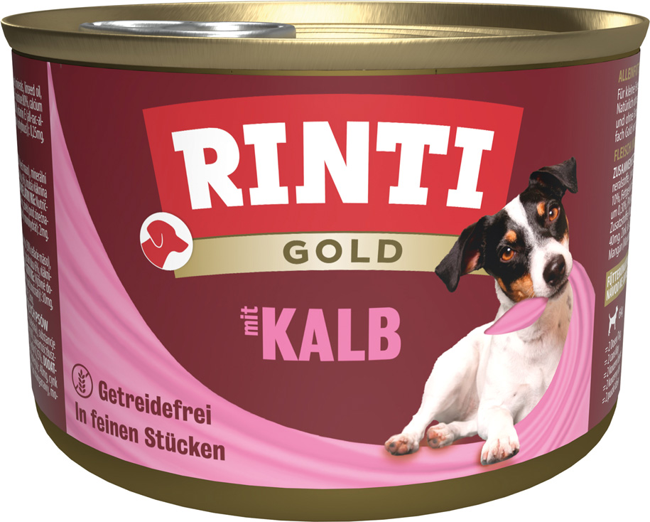 Rinti - Gold Kalbstückchen - 12 x 185 g - 1