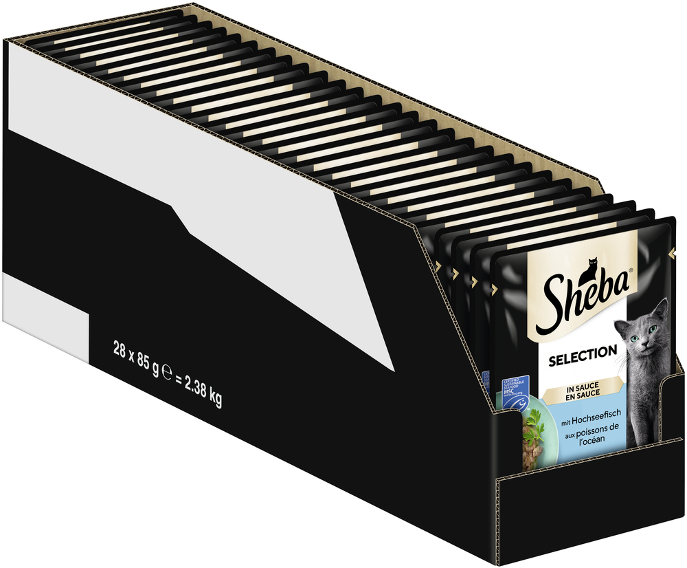 Sheba - Selection in Sauce mit Hochseefisch (MSC) - 28 x 85g - 2