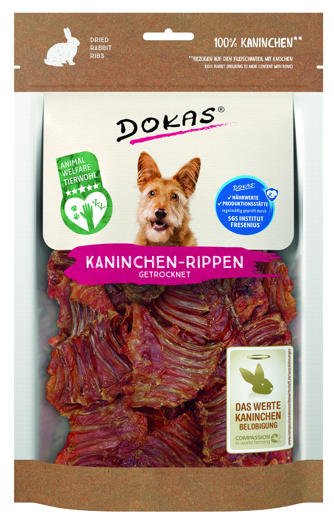 Kaninchen-Rippen mit Fleisch