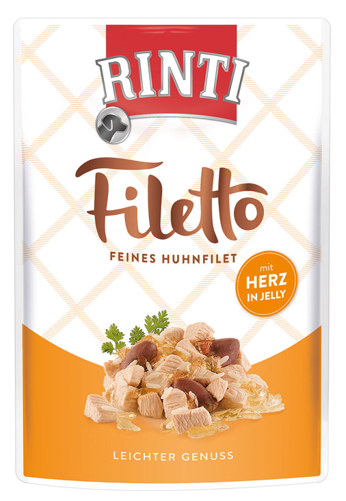 Rinti - Filetto Huhn & Hühnerherz - 24 x 100 g - 1