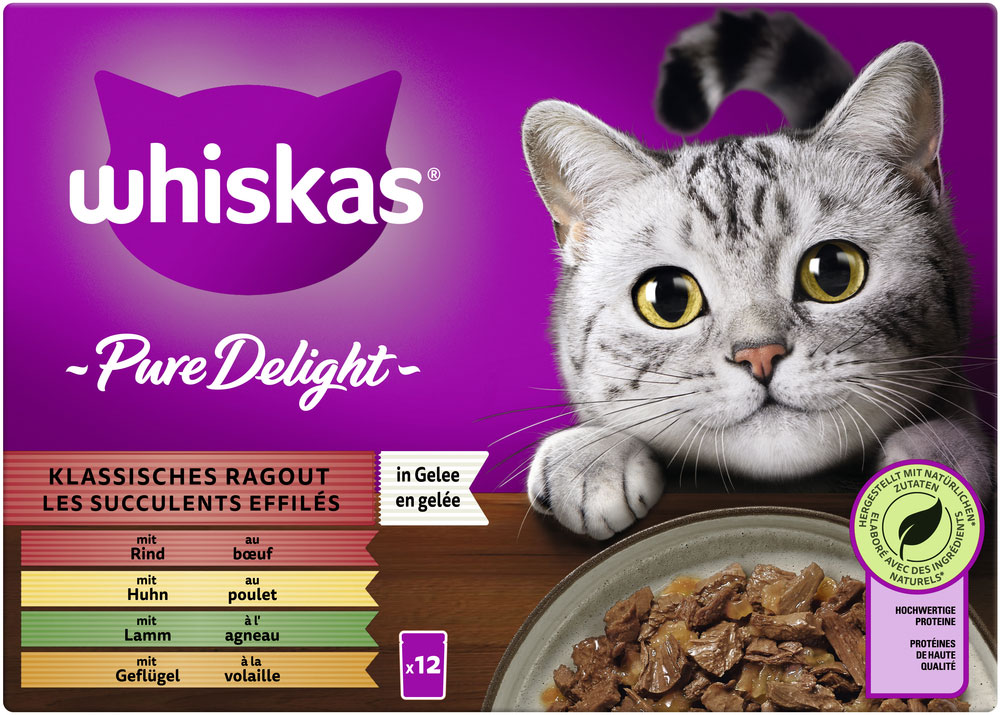 Whiskas - Whiskas Multipack Pure Delight Klassisches Ragout in Gelee - 4 x 12X85g - 1