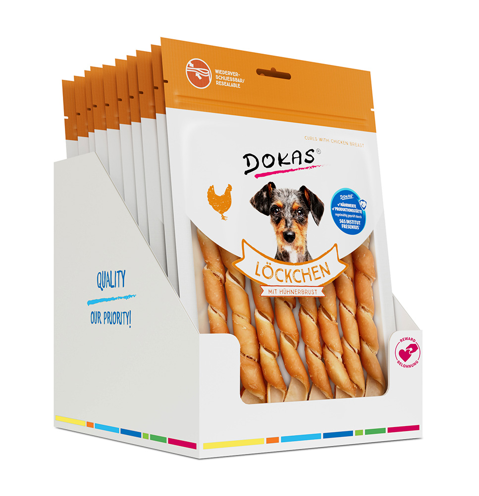 Dokas - Löckchen  mit Hühnerbrust - 9 x 120g - 2