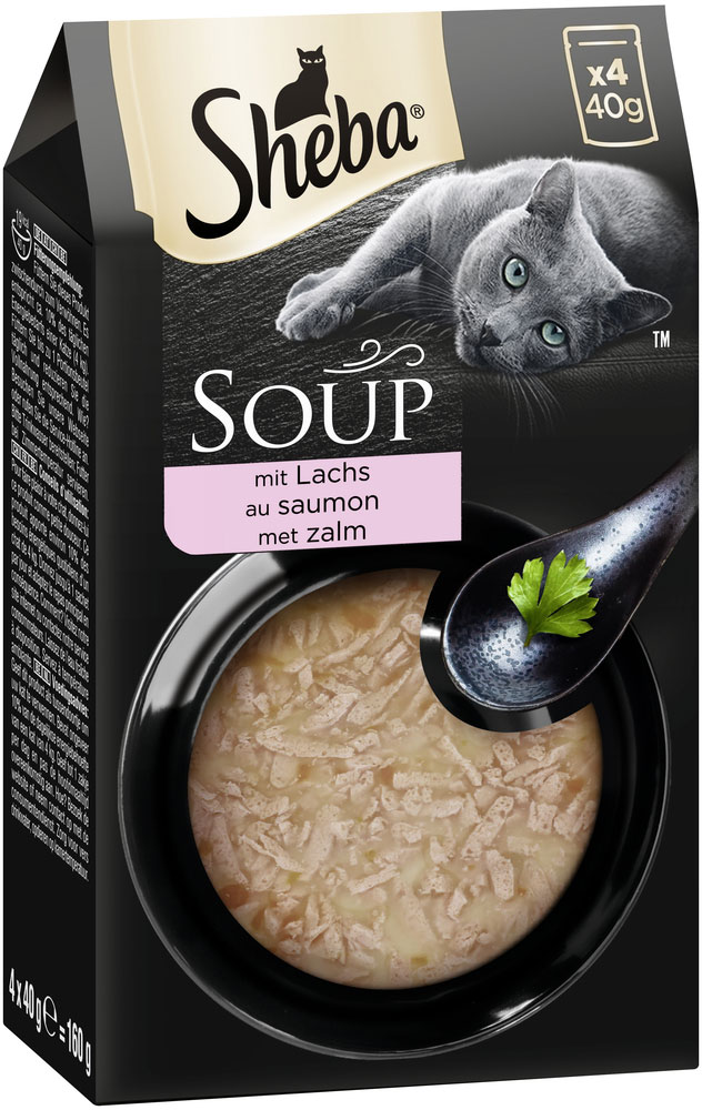 Sheba - Multipack Soup mit Lachs - 10 x 4X40g - 2