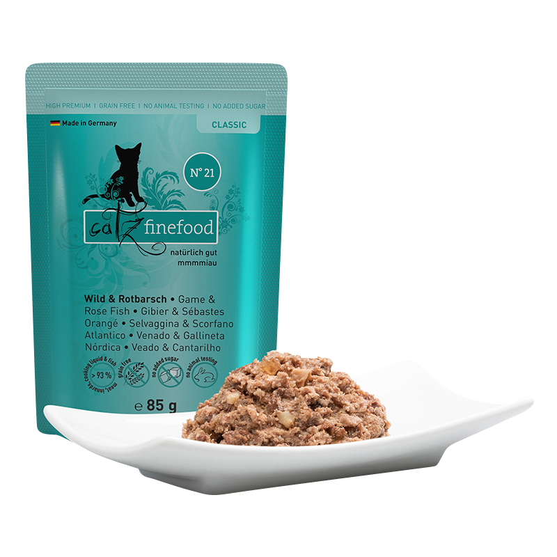 Catz Finefood - CLASSIC Wild & Rotbarsch - 16 x 85g - 3