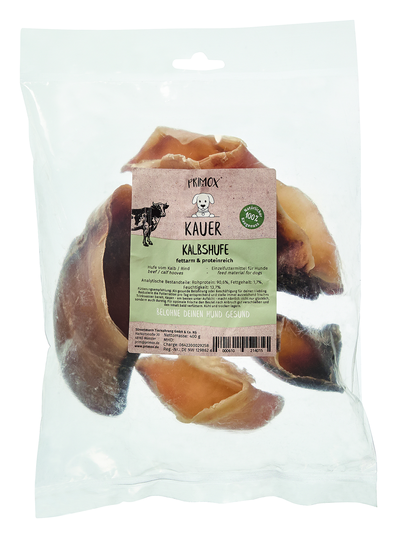 Primox - Kalbshufe 400g - 1 x 0.4 kg - 1