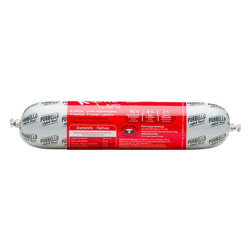Purbello - Hunderolle mit Rind - 1 x 400g - 5