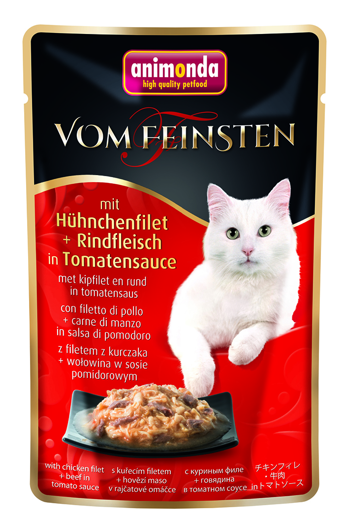 mit Hühnchenfilet + Rindfleisch in Tomatensauce