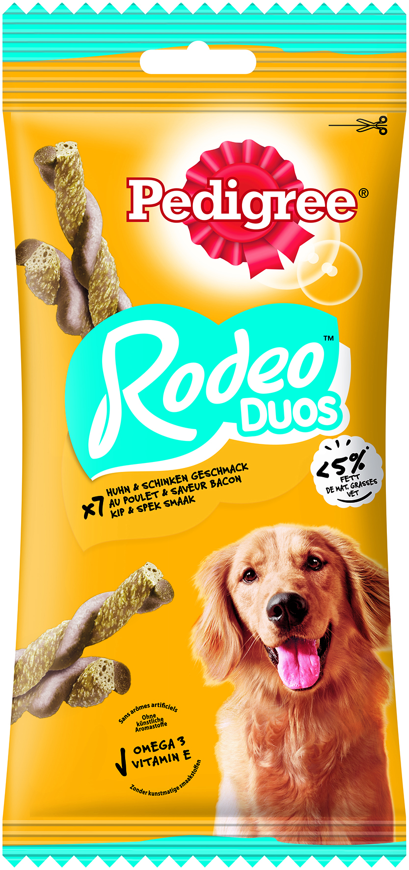 Pedigree - Rodeo Duos mit Huhn & Bacon - 1 x 7 Stück - 1