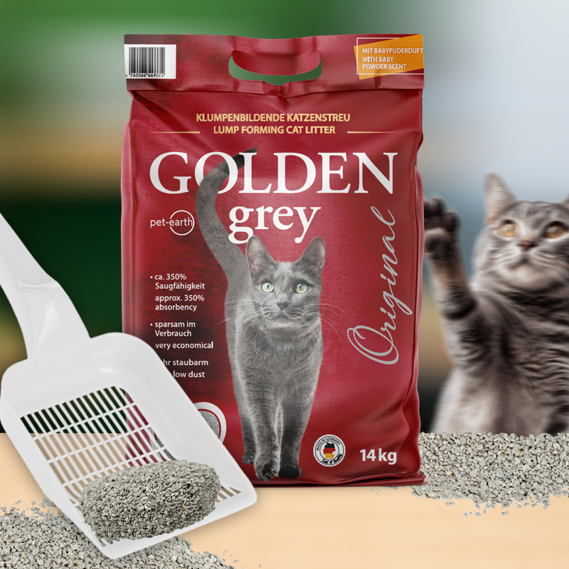 Golden Choice - Golden Grey Original Katzenstreu - 1 x 14 kg - 3