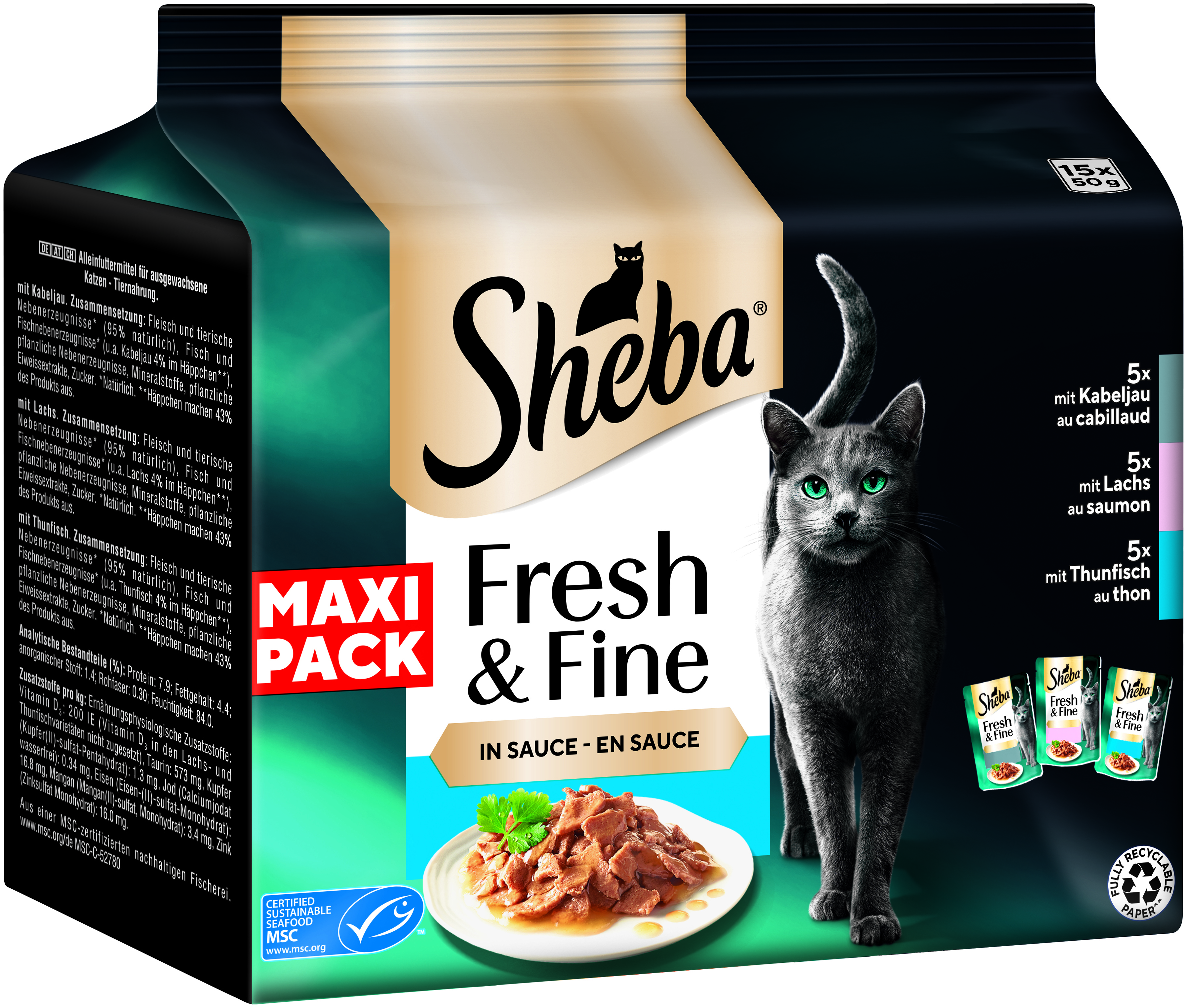 Fresh & Fine Kabeljau Lachs Thunfisch Maxipack