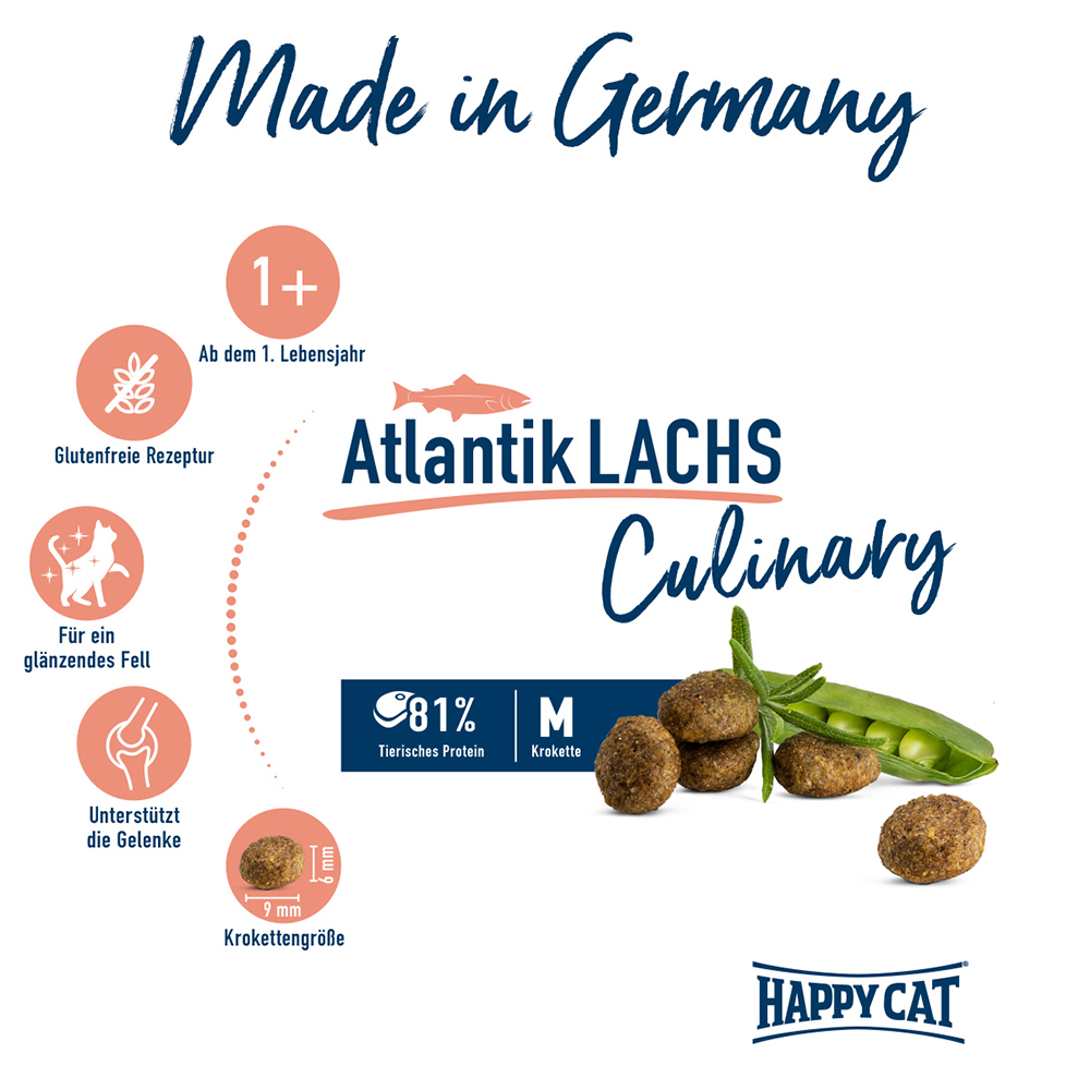 Happy Cat - Culinary Adult Atlantik Lachs - 6 x 300g - 2