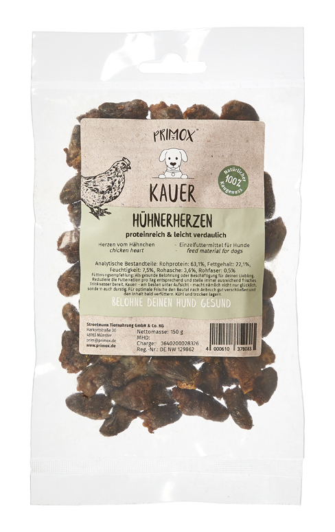 Primox - Hühnerherzen 150g Primox - Hühnerherzen 150g