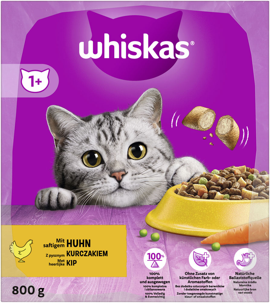 Whiskas - 1+ mit Huhn - 5 x 800g - 4