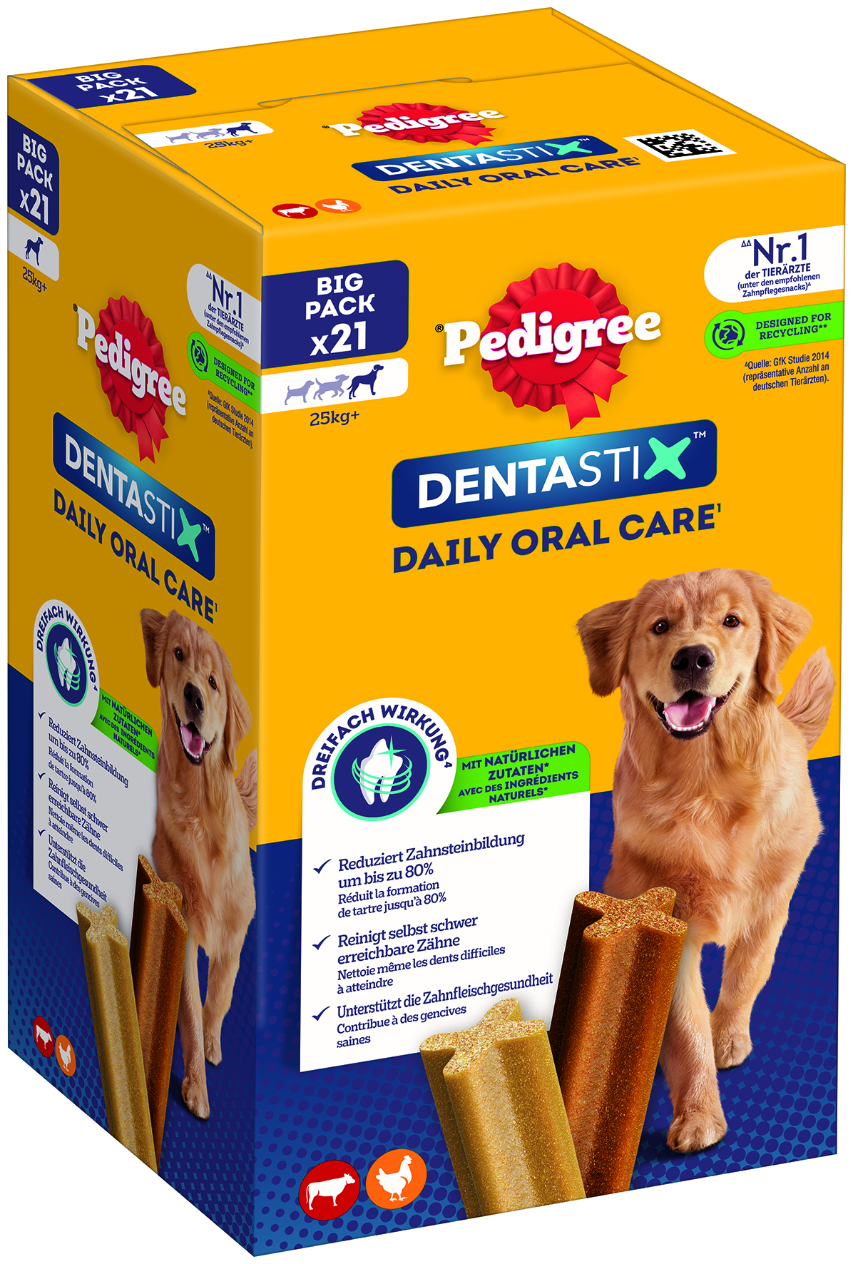Pedigree - Dentastix Daily Oral Care MP - Für große Hunde - 1 x 21 Stück - 1