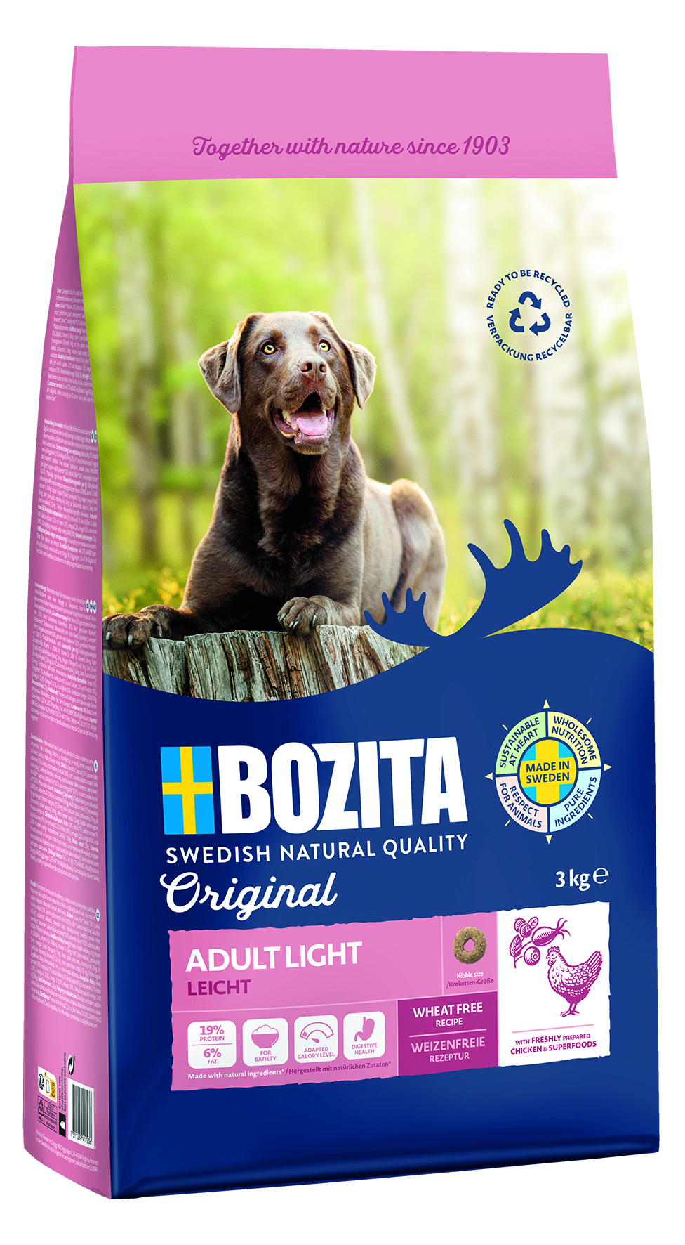 Bozita - Original Adult Light - 3 x 3 kg - 1