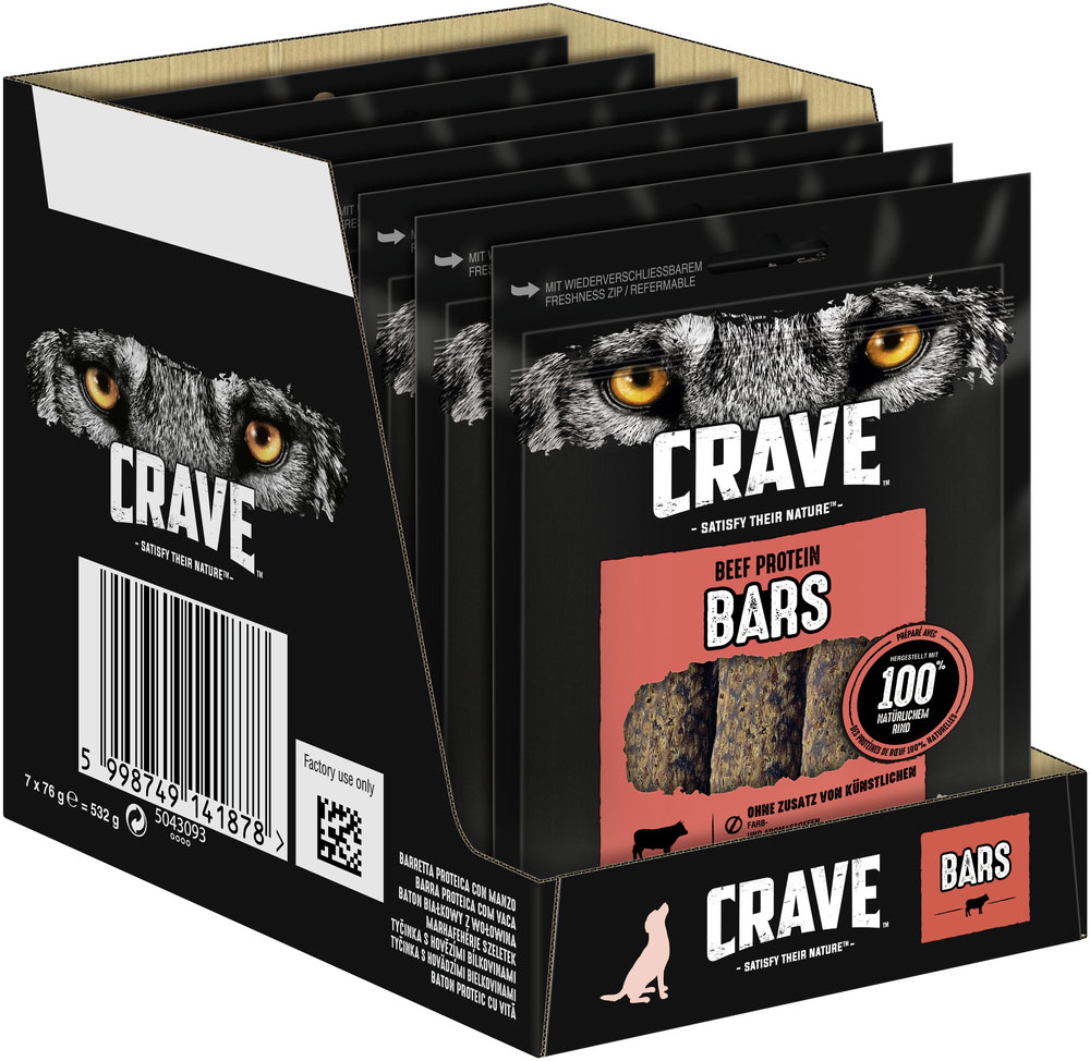 Crave - Protein Bar mit Rind - 7 x 76g - 3