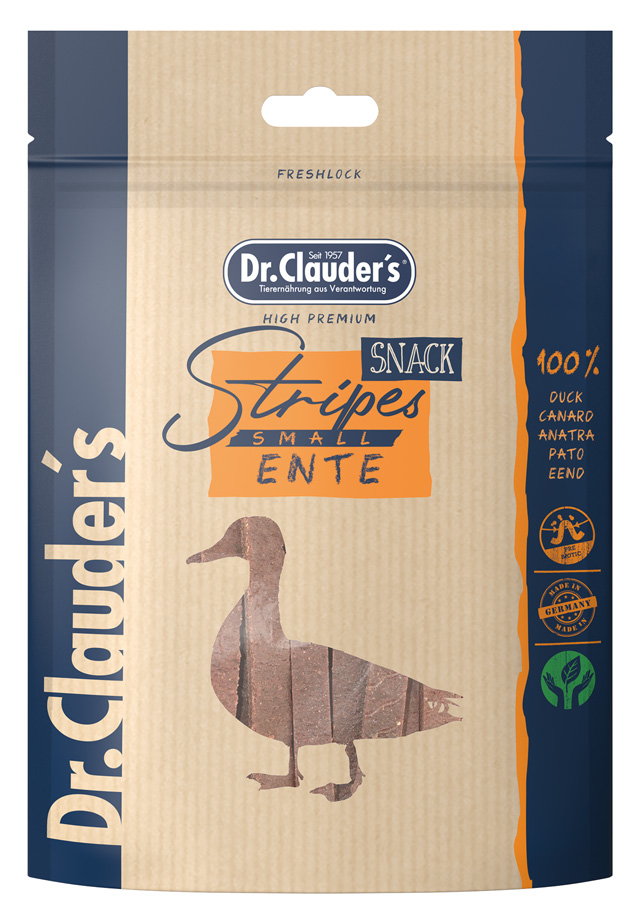 Dr. Clauder - Entenfleisch Stripes S - 1 x 80g - 1