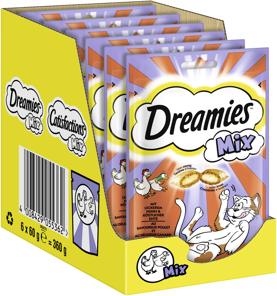Dreamies - Mix Huhn&Ente 60g - 1 x 60g - 2